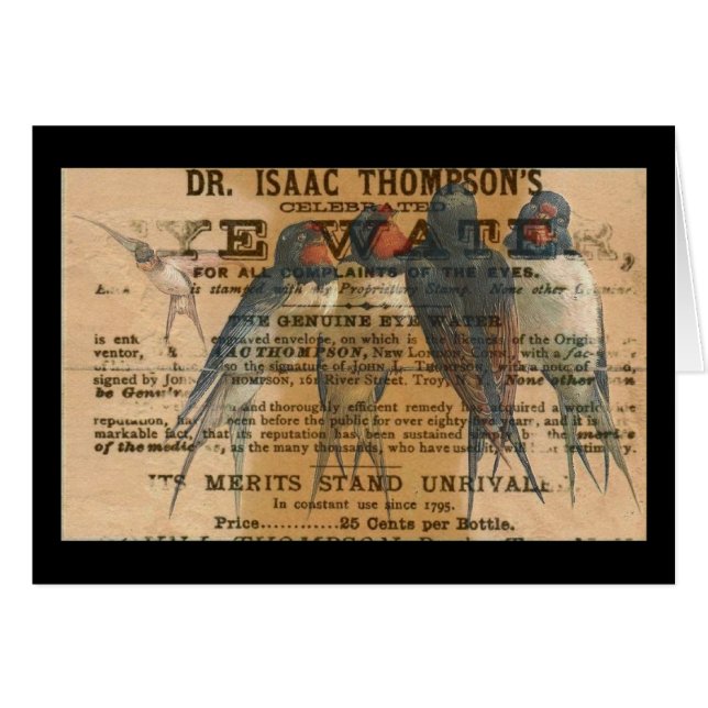 Cartão Vintagem de Chaves (Frente Horizontal)