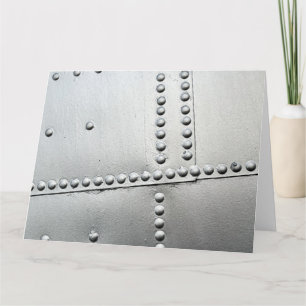 Cartão Vintagem de Skin Aircraft Aluminium