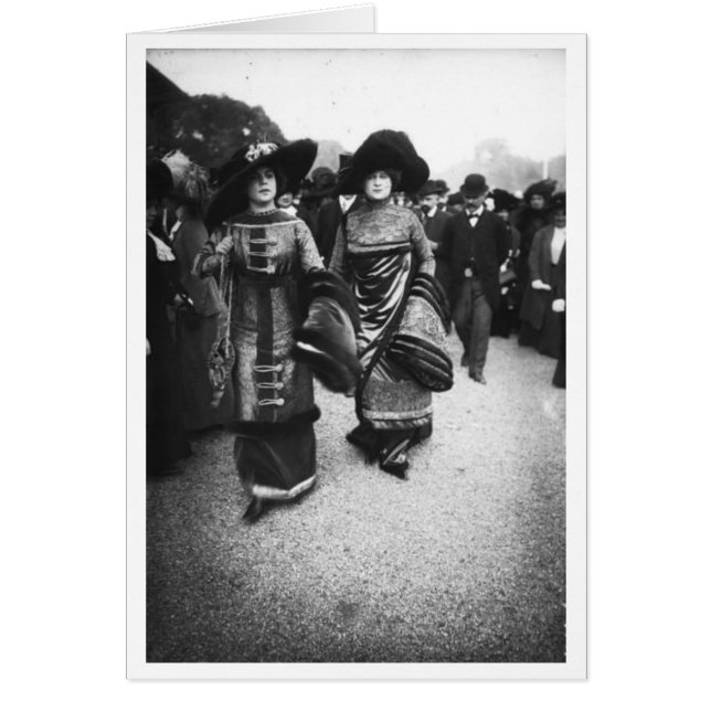 Cartão Vintagem francesa da moda (Frente)