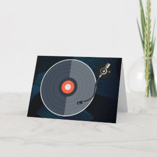 Cartão Vinyl Record Greeting Card