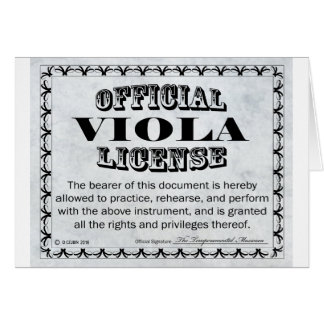 Cartão Viola License