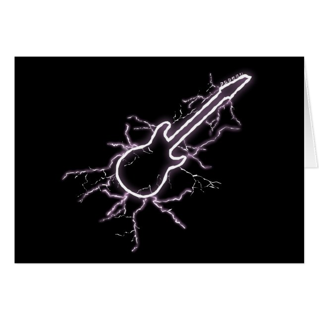 Cartão Violão elétrico (Frente Horizontal)