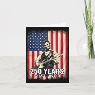 Cartão Violão patriótico vintage inspirado no americano L