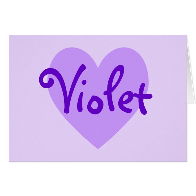 Cartão Violet Heart (Frente Horizontal)