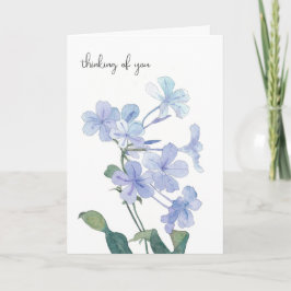 Cartão Violetas da Aquarela Pensando em você