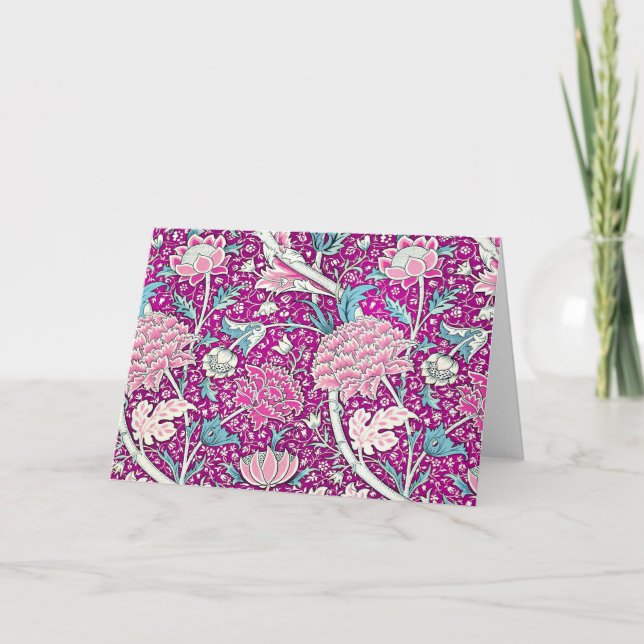 Cartão Violetas Vintage em Bloom (Frente)