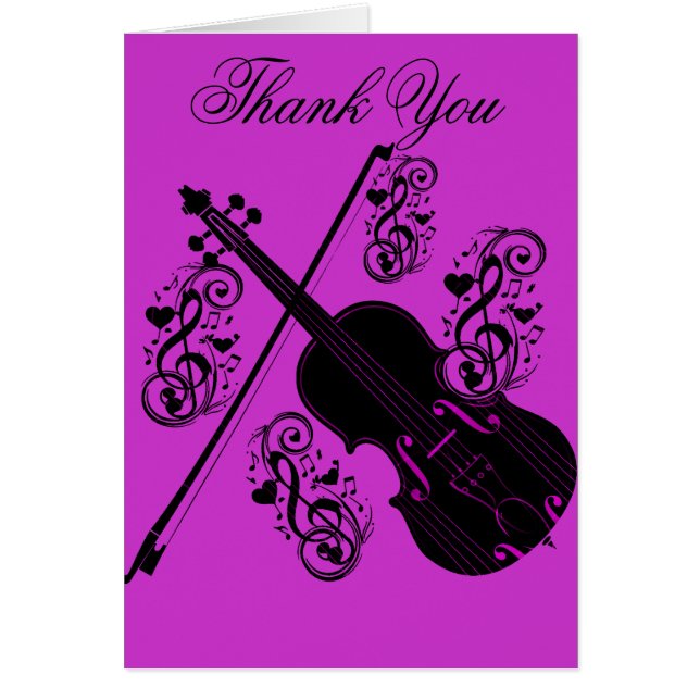 Cartão Violin, Rocking Love_ (Frente)