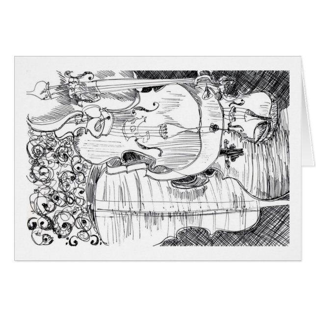 Cartão "Violini" - Debby wang (Frente Horizontal)