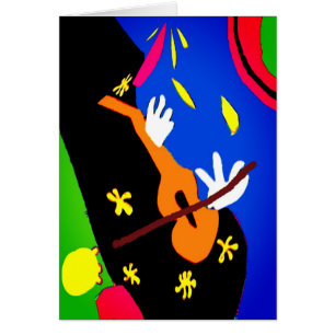 Cartão Violino Abstrato