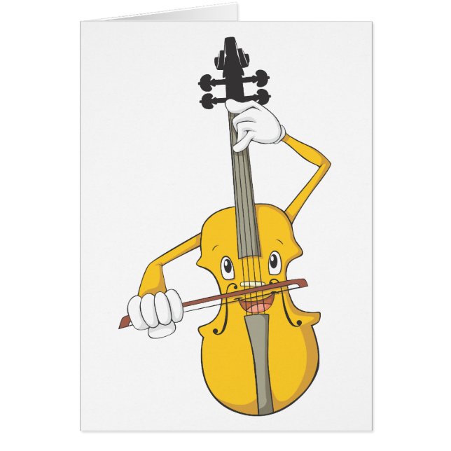 Cartão Violino alegre (Frente)