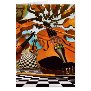 Cartão Violino da música