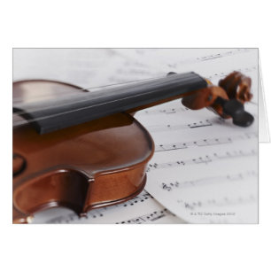 Cartão Violino e partitura
