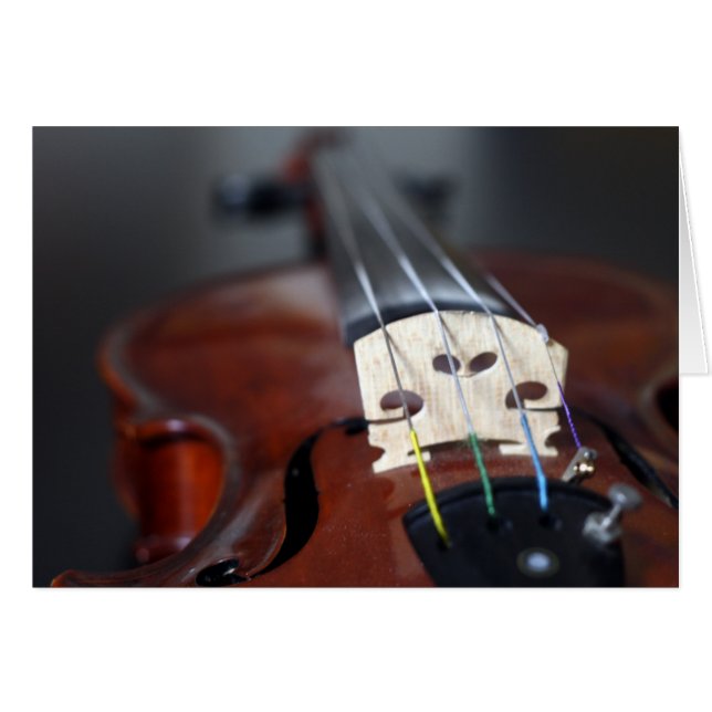 Cartão Violino Vermelho (Frente Horizontal)