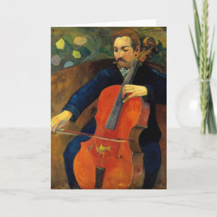 Cartão Violoncellist Schneklud Paul Gauguin