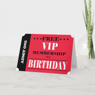 Cartão VIP Birthday Membership Card