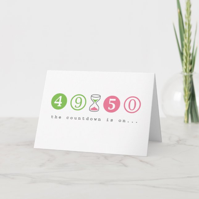 Cartão Virando 50 Anos (Frente)