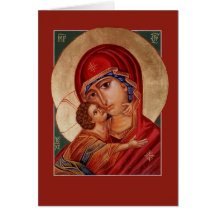 Virgem Abençoada Mary Theotokos Saudação/Cartão de