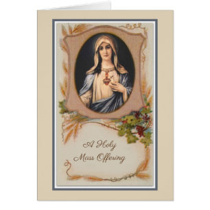 Cartão Virgem Católica Mary Simpatia Oferta em Massa