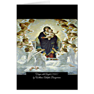 Cartão Virgem com Angels Bouguereau
