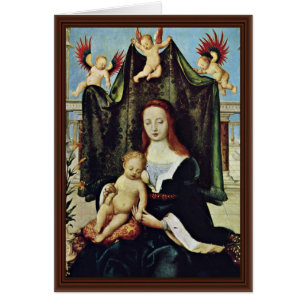 Cartão Virgem E Criança Por Holbein D. Ä. Hans