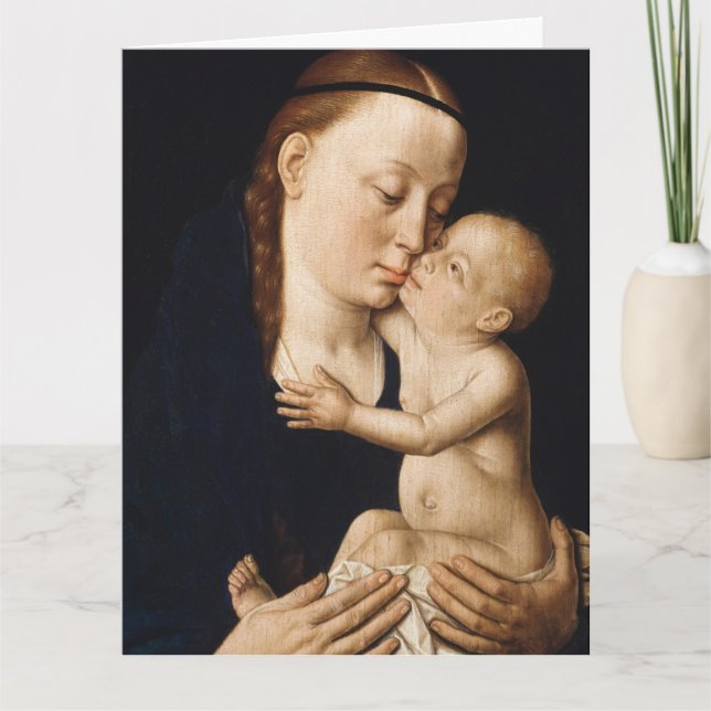 Cartão Virgem e Natal Infantil (Frente)