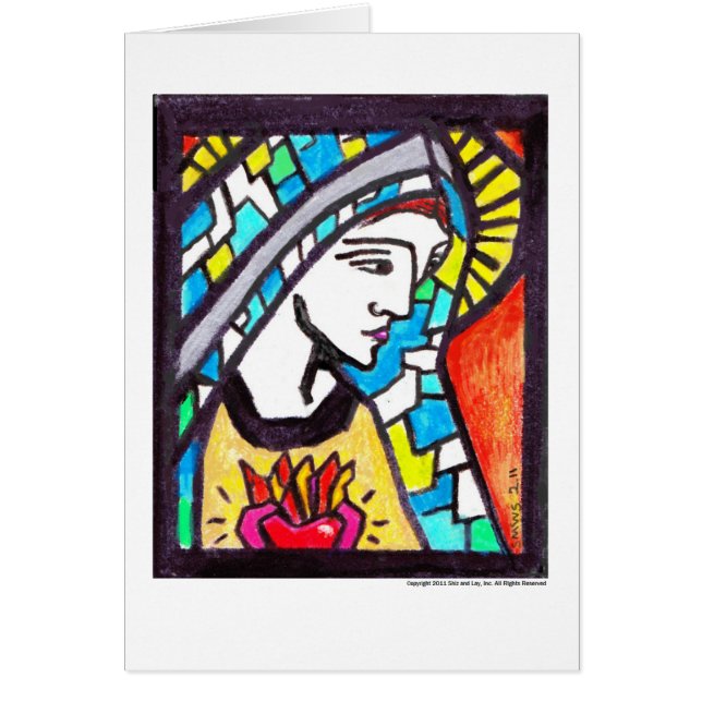 Cartão Virgem Maria (Frente)