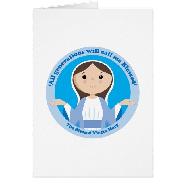 Cartão Virgem Maria abençoada (Frente)