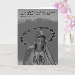 Cartão Virgem Maria, Ame nossa citação de Senhora