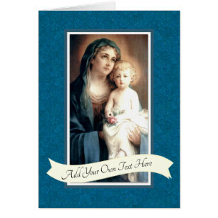 Cartão Virgem Maria Bebê Jesus Rosa Rosa Rosa Rosa Rosa