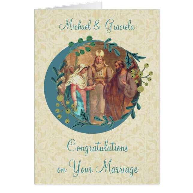 Cartão Virgem Maria católica tradicional Joseph (Frente)