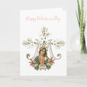Cartão Virgem Maria   Dia de os namorados   Católico reli
