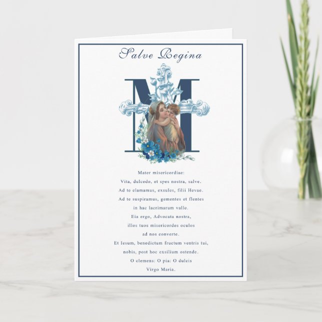 Cartão Virgem Maria Jesus Cristo Oração Católica Religios (Frente)