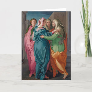 Cartão Virgem Maria Visitação a Ruas. Elizabeth Religião