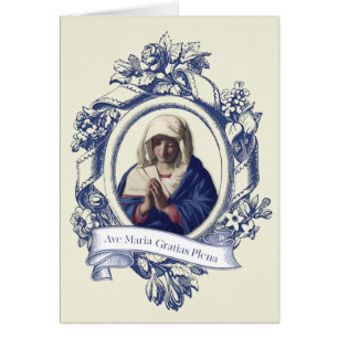 Cartão Virgem Religiosa Mãe Maria Vintage Católica