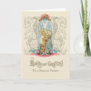 Cartão Virgem Religiosa Maria Sacerdote Católico de Jesu
