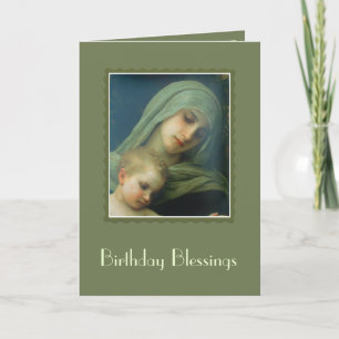 Cartão Virgin Madonna Mary com Jesus Filho Cristo