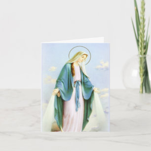 Cartão Virgin Mary Crescent MoonCard