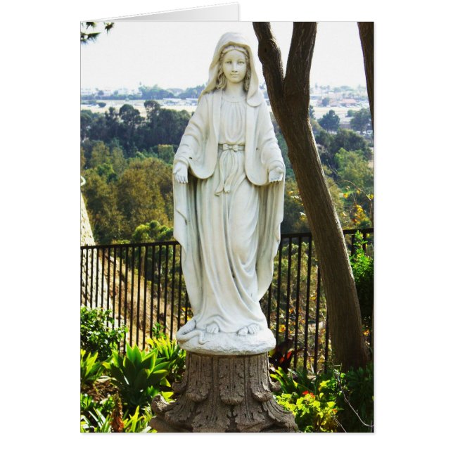 Cartão Virgin Mary Statue (Frente)