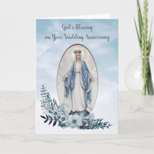 CARTÃO VIRGIN MARY   WEDDING ANNIVERSARY   RELIGIOUS