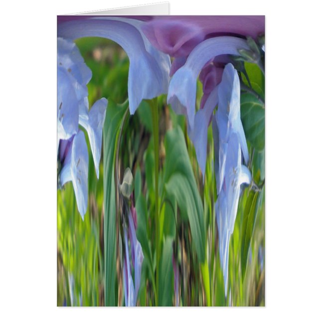 Cartão Virginia Bluebells Abstrato (Frente)