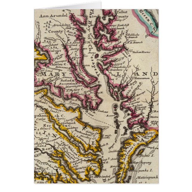 Cartão Virginia e Maryland (Frente)