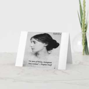 Cartão Virginia Woolf Anonymous Foi Uma Citação De Mulher