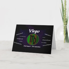 Cartão Virgo Birthday Card