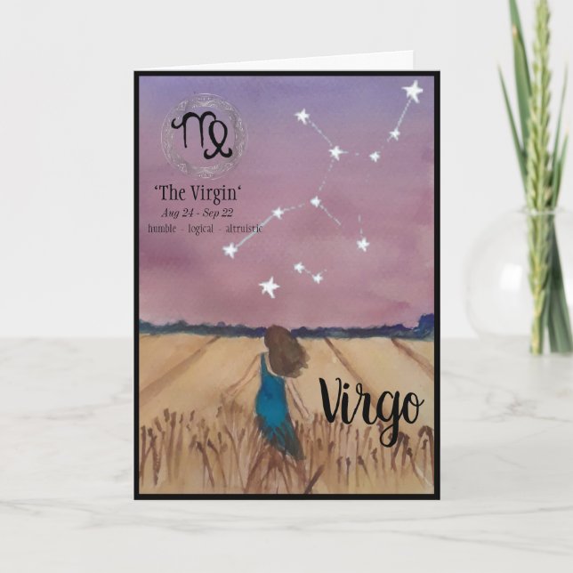 Cartão Virgo Birthday Card (Frente)