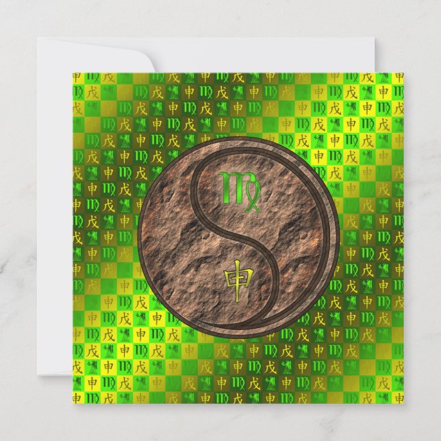 Cartão Virgo & Earth Monkey (Frente)