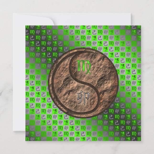 Cartão Virgo & Earth Rabbit (Frente)