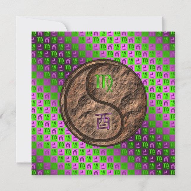 Cartão Virgo & Earth Rooster (Frente)