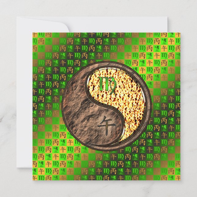 Cartão Virgo & Fire Horse (Frente)