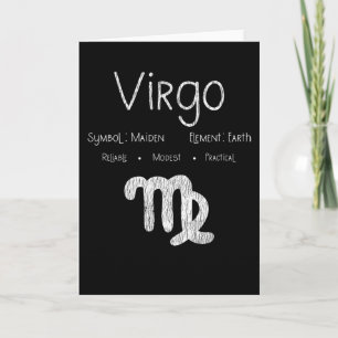 Cartão Virgo Horoscope Astrology Star Sinal de Astrologia