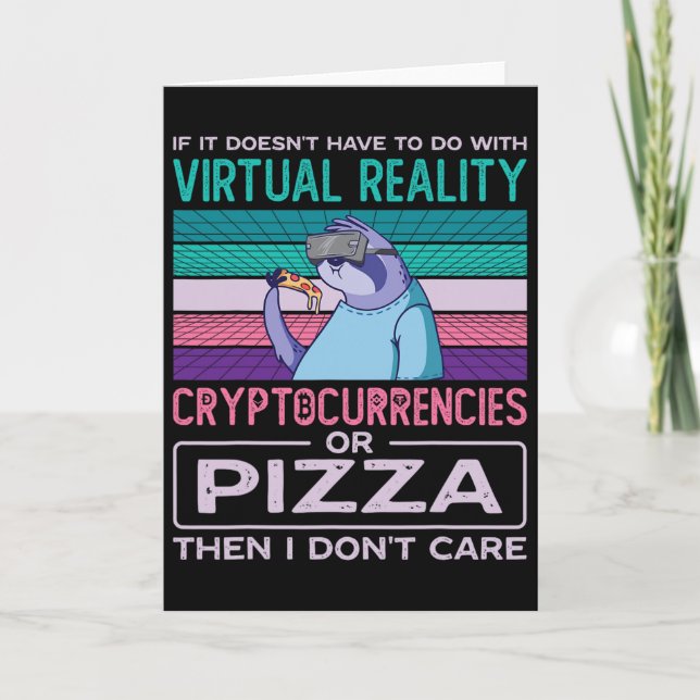 Cartão Virtual Reality Vr Augmented Reality Ar Pizza Addi (Frente)